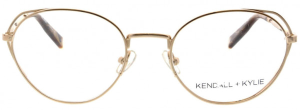 KENDALL + KYLIE Helena Eyeglasses, Shiny Classic Gold with Caramel Pearl