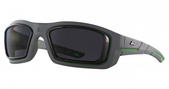 Hilco Fusion Sunglasses, Matte Metallic Grey/Lime Green
