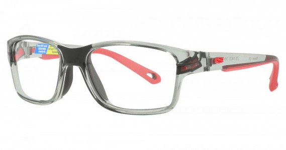 Liberty Sport Y40S Eyeglasses, 364 Crystal Grey/Red (Demo Clear)