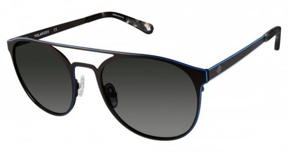 Sperry Top-Sider SURFSIDE Sunglasses, C02 MATTE DK GREY (SOFT SILVER FLASH)