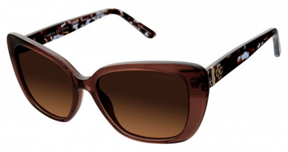 Ann Taylor ATP903 Sunglasses, C03 Brown/Blue Tort (Dark Brown Gradient)