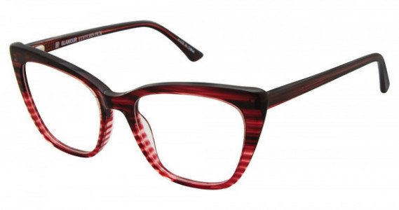 Glamour Editor's Pick GL1022 Eyeglasses, CO3 Burgundy Stripe
