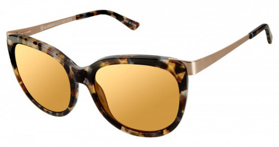 Glamour Editor's Pick GL2010 Sunglasses, C02 Brown / Marble (Soft Gold Flash)