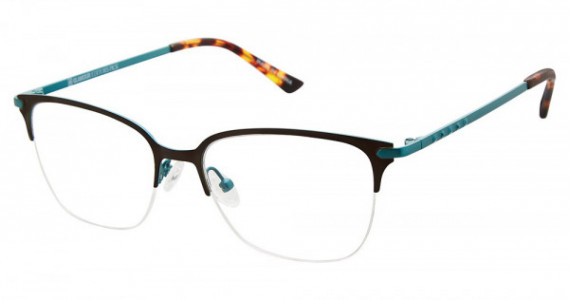 Glamour Editor's Pick GL1001 Eyeglasses, CO2 Brown / Teal