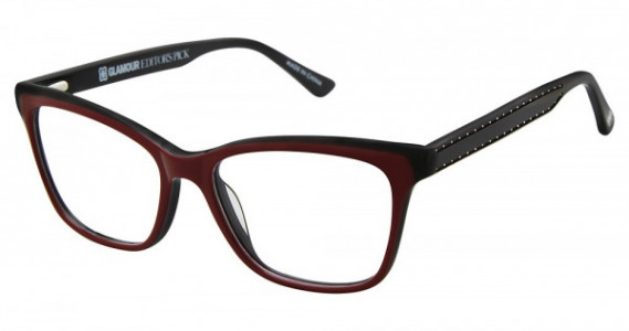 Glamour Editor's Pick GL1008 Eyeglasses, CO3 Burgundy Black