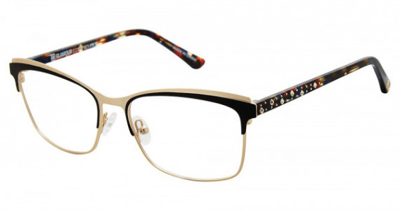 Glamour Editor's Pick GL1005 Eyeglasses, CO1 Mt. Black/Gold