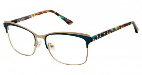 Glamour Editor's Pick GL1005 Eyeglasses, CO3 Teal/Rose Gld
