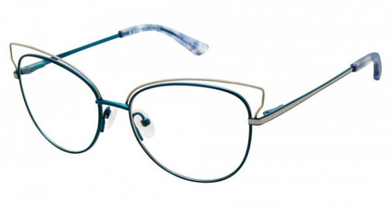 Glamour Editor's Pick GL1017 Eyeglasses, CO3 Teal / Gunmetal