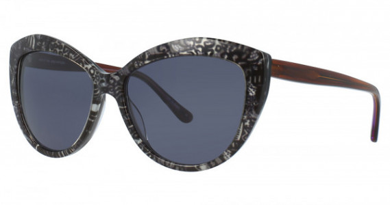 Karen Kane Quadrille Sunglasses, Grey Pattern