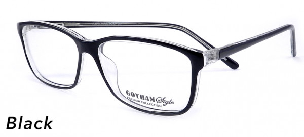 Smilen Eyewear Gotham Premium Flex 50 Eyeglasses, Black