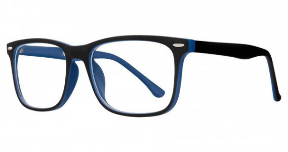 Attitudes Attitudes #42 Eyeglasses, Black/Blue Rubber