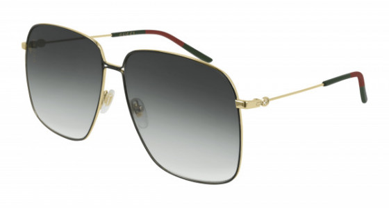 Gucci GG0394S Sunglasses, 001 - GOLD with GREY lenses