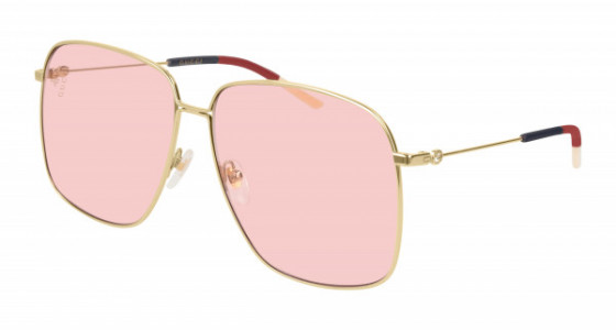 Gucci GG0394S Sunglasses, 004 - GOLD with PINK lenses