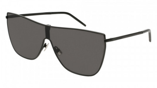 Saint Laurent SL 1 MASK Sunglasses, 001 - BLACK with GREY lenses