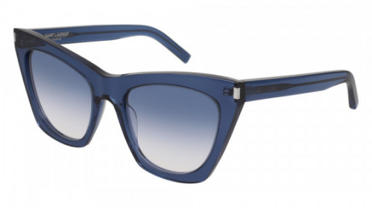 Saint Laurent SL 214 KATE Sunglasses, 002 - BLUE with BLUE lenses