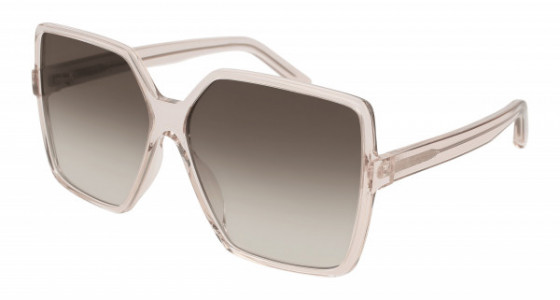 Saint Laurent SL 232 BETTY Sunglasses, 005 - NUDE with BROWN lenses