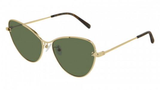 Stella McCartney SC0157S Sunglasses, 001 - GOLD with GREEN lenses