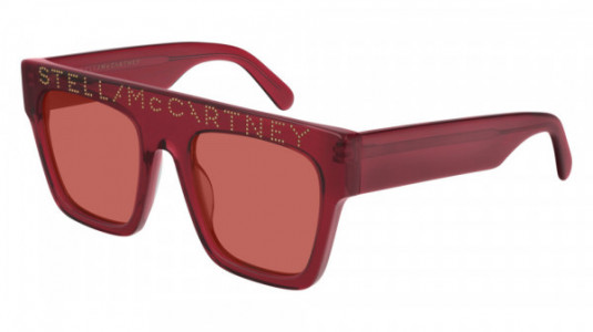 Stella McCartney SC0170S Sunglasses, 007 - RED with RED lenses