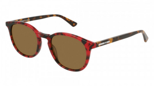 McQ MQ0123S Sunglasses, 005 - HAVANA with BROWN lenses