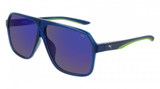 Puma PU0194S Sunglasses, 004 - BLUE with BLUE lenses