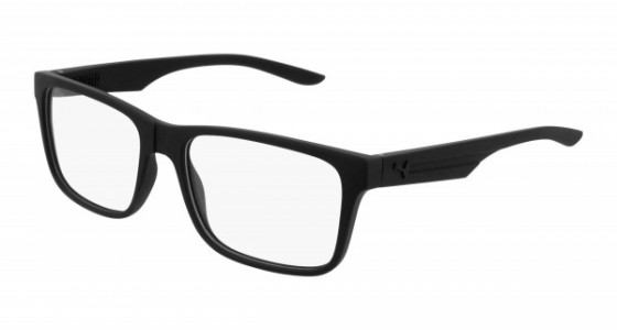 Puma PU0204O Eyeglasses, 001 - BLACK with TRANSPARENT lenses