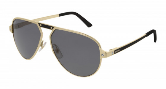 Cartier CT0101S Sunglasses, 001 - GOLD with GREY polarized lenses