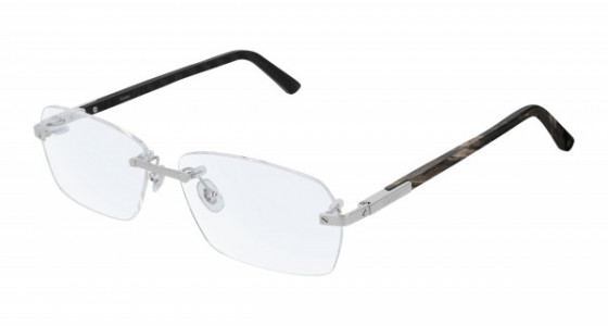 Cartier CT0099O Eyeglasses, 004 - SILVER with TRANSPARENT lenses