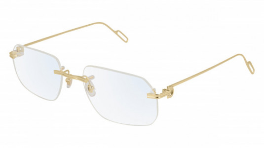 Cartier CT0113O Eyeglasses, 001 - GOLD with TRANSPARENT lenses