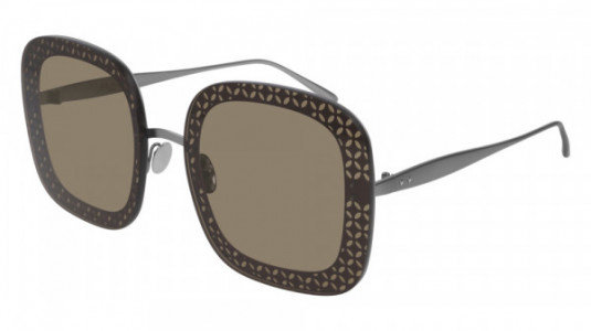Azzedine Alaïa AA0018S Sunglasses, 002 - RUTHENIUM with BROWN lenses