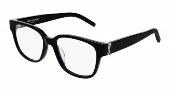 Saint Laurent SL M33/F Eyeglasses, 001 - BLACK with TRANSPARENT lenses