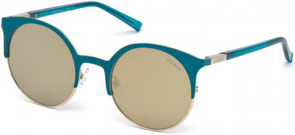 Guess GU3036 Sunglasses, 89G - Turquoise/other / Brown Mirror Lenses