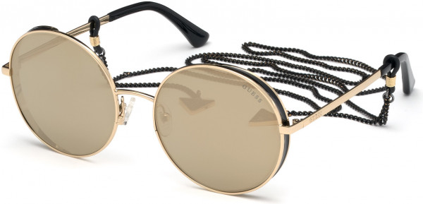 Guess GU7606 Sunglasses, 32G - Gold / Brown Mirror Lenses - Fall/winter 2018 Ad Campaign