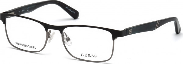 Guess GU1952 Eyeglasses, 001 - Shiny Black / Matte Black