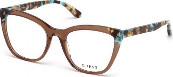 Guess GU2674 Eyeglasses, 045 - Shiny Light Brown / Coloured Havana