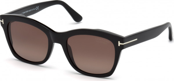 Tom Ford FT0614 LAUREN-02 Sunglasses, 01H - Shiny Black / Shiny Black