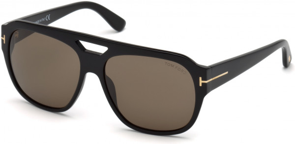 Tom Ford FT0630 Bachardy-02 Sunglasses, 01J - Shiny Black/ Roviex Lenses