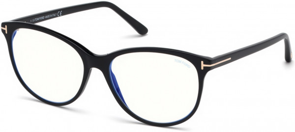 Tom Ford FT5544-B Eyeglasses, 001 - Shiny Black, Shiny Rose Gold  
