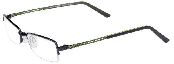 EasyClip O1048 Eyeglasses, SATIN DEEP PURPLE/CHROME GREEN