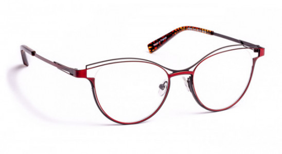 J.F. Rey JF2832 Eyeglasses, BRUSHED RED / BLACK (3010)