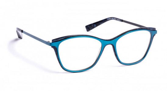 J.F. Rey JF2826 Eyeglasses, BRUSHED TURQUOISE / DARK BLUE (2425)