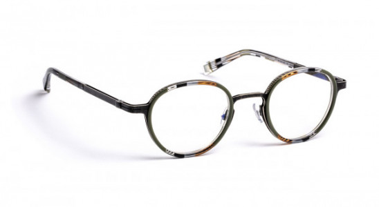 J.F. Rey JF2819 Eyeglasses, STRIPE GREEN/BROWN/ANTIC SILVER (4515)
