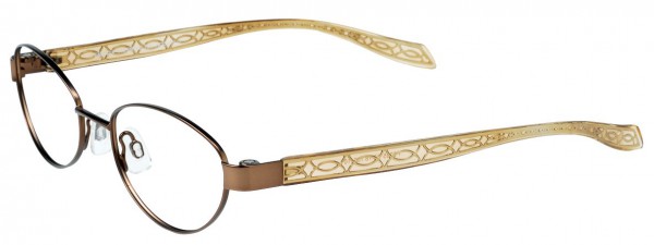 EasyClip P6055 Eyeglasses, SATIN COPPER BROWN/LIGHT BROWN