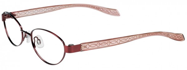 EasyClip P6055 Eyeglasses, SHINY BURGUNDY/VIOLET RED