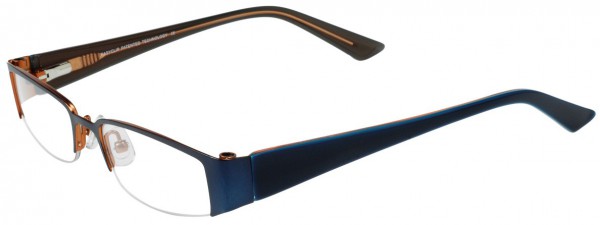 EasyClip P6059 Eyeglasses, MATT DARK BLUE/ORANGE COPPER