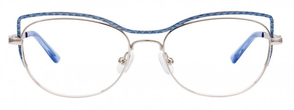 Takumi TK1103 Eyeglasses, 050 - Shiny Light Blue & Silver