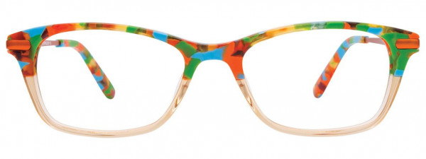 Takumi TK1098 Eyeglasses, 010 - Light Brown & Blue & Green & Orange
