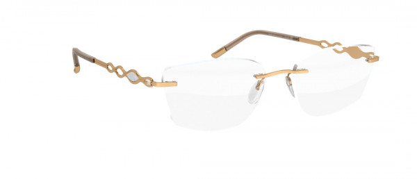Silhouette Charming Diva CY Eyeglasses, 7520 Gold / MoP White