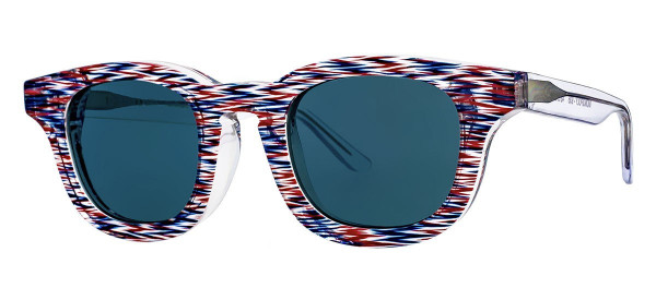 Thierry Lasry MONOPOLY Sunglasses, Blue/Red/Clear Stripes Pattern