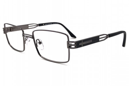 Pier Martino PM5751 Eyeglasses, C3 Gunmetal Charcoal Leather