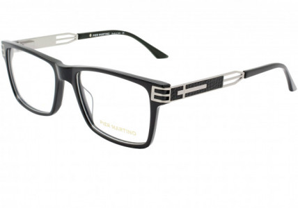 Pier Martino PM5752 Eyeglasses, C1 Black Charcoal Leather